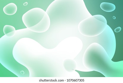 Light Green vector template with lava shapes. An elegant bright illustration with gradient. The best blurred design for your business.