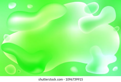 Light Green vector template with lava shapes. Colorful illustration in abstract memphis style with gradient. A completely new template for your business design.