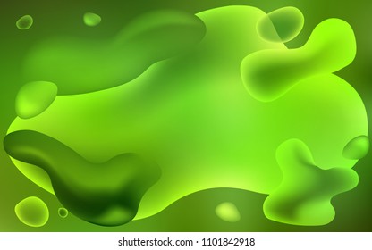 Light Green vector template with lava shapes. Shining crooked illustration in memphis style. Textured wave pattern for backgrounds.
