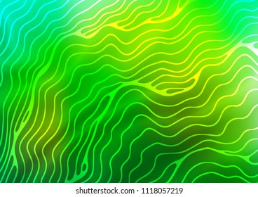 Light Green vector template with lava shapes. A completely new color illustration in marble style. The best blurred design for your business.