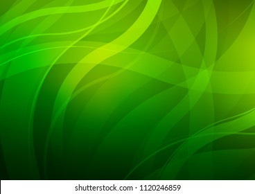 Light Green vector template with lava shapes. Modern gradient abstract illustration with bandy lines. The elegant pattern for brand book.