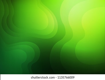 Light Green vector template with lava shapes. Modern gradient abstract illustration with bandy lines. Marble design for your web site.