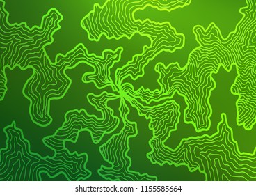 Light Green vector template with lava shapes. Modern gradient abstract illustration with bandy lines. Marble style for your business design.