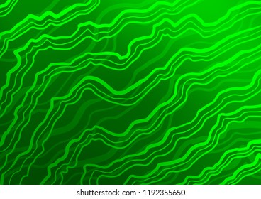 Light Green vector template with lava shapes. Shining crooked illustration in marble style. A completely new template for your business design.