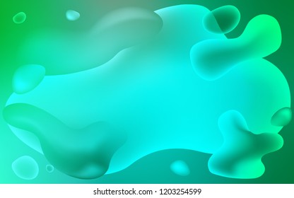 Light Green vector template with lava shapes. Colorful illustration in abstract memphis style with gradient. New composition for your brand book.