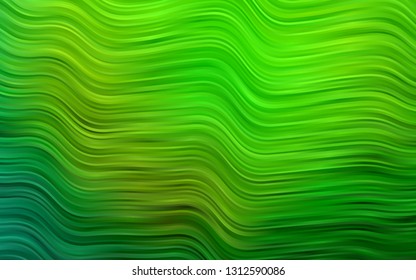 Light Green vector template with lava shapes. Modern gradient abstract illustration with bandy lines. Pattern for your business design.