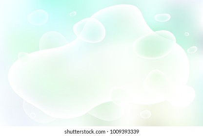 Light Green vector template with lines, ovals. A completely new color illustration in memphis style. Textured wave pattern for backgrounds.