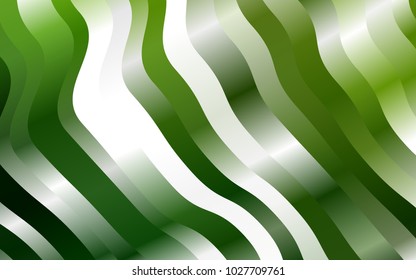 Light Green vector template with lines, ovals. Colorful illustration in abstract marble style with gradient. Textured wave pattern for backgrounds.