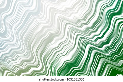 Light Green vector template with lines, ovals. Blurred geometric sample with gradient bubbles.  The template for cell phone backgrounds.