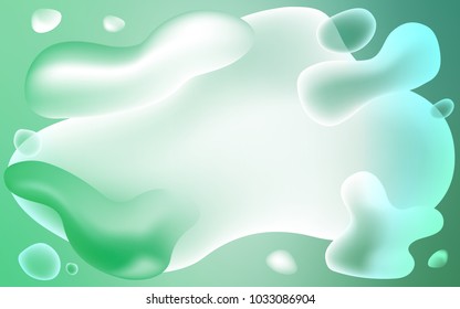 Light Green vector template with lines, ovals. Brand-new colored illustration in memphis style with gradient. The elegant pattern for brand book.