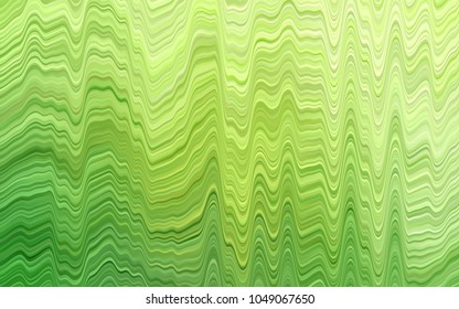 Light Green vector template with lines, ovals. Shining crooked illustration in marble style. New composition for your brand book.