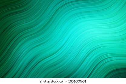 Light Green vector template with lines, ovals. Shining illustration, which consist of blurred lines, circles. A completely new template for your business design.