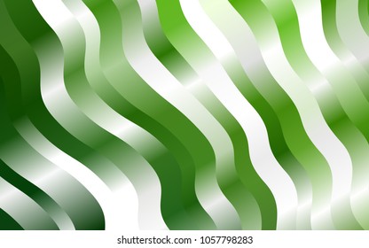 Light Green vector template with lines, ovals. Geometric illustration in marble style with gradient.  Textured wave pattern for backgrounds.