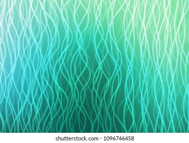 Light Green vector template with lines, ovals. Shining crooked illustration in marble style. Pattern for your business design.