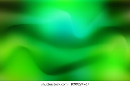 Light Green vector template with lines, ovals. Blurred geometric sample with gradient bubbles.  A completely new template for your business design.