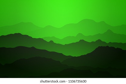 Light Green vector template with lines, ovals. Blurred geometric sample with gradient bubbles.  A completely new template for your business design.