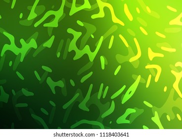 Light Green vector template with lines, ovals. Colorful abstract illustration with gradient lines. A completely new marble design for your business.