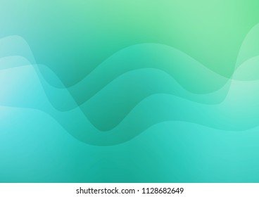 Light Green vector template with lines, ovals. Shining crooked illustration in marble style. The elegant pattern for brand book.