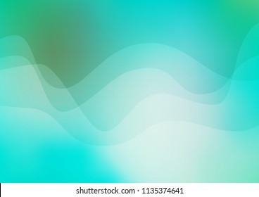 Light Green vector template with lines, ovals. Shining illustration, which consist of blurred lines, circles. The template for cell phone backgrounds.