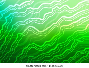 Light Green vector template with lines, ovals. Brand new colored illustration in marble style with gradient. Marble design for your web site.