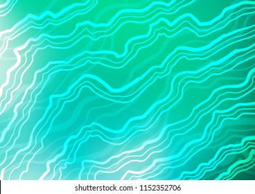 Light Green vector template with lines, ovals. Geometric illustration in marble style with gradient.  The elegant pattern for brand book.