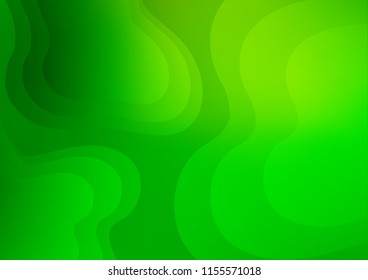 Light Green vector template with lines, ovals. Shining illustration, which consist of blurred lines, circles. The template for cell phone backgrounds.