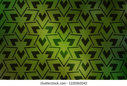 Light Green vector template with lines, triangles. Decorative design in abstract style with triangles. Best design for poster, banner.