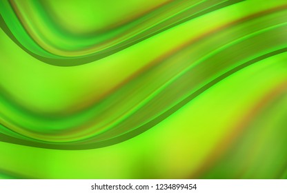 Light Green vector template with lines, ovals. A completely new color illustration in marble style. Brand new design for your ads, poster, banner.
