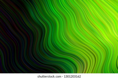 Light Green vector template with lines, ovals. Modern gradient abstract illustration with bandy lines. A completely new marble design for your business.