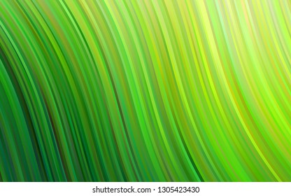 Light Green vector template with lines, ovals. Shining crooked illustration in marble style. The best blurred design for your business.