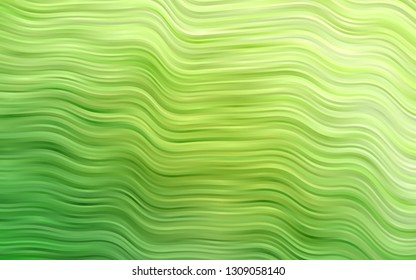 Light Green vector template with lines, ovals. Creative illustration in halftone marble style with gradient. The template for cell phone backgrounds.