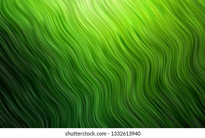 Light Green vector template with lines, ovals. Brand new colored illustration in marble style with gradient. Brand new design for your ads, poster, banner.