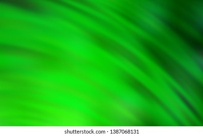 Light Green vector template with lines. Brand new colorful illustration in simple style. Colorful wave pattern for your design.