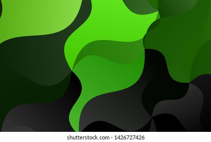 Light Green vector template with lines, ovals. Shining illustration, which consist of blurred lines, circles. The best blurred design for your business.