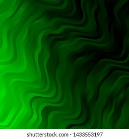 Light Green vector template with lines. Illustration in abstract style with gradient curved.  Pattern for booklets, leaflets.