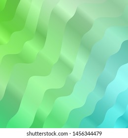 Light Green vector template with lines. Abstract illustration with gradient bows. Best design for your ad, poster, banner.