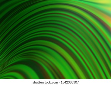 Light Green vector template with lines, ovals. Creative geometric illustration in marble style with gradient. A new texture for your  ad, booklets, leaflets.