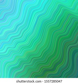 Light Green vector template with lines. A sample with colorful lines, shapes. Colorful wave pattern for your design.