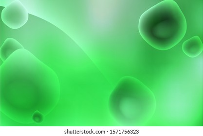 Light Green vector template with lines, ovals. Geometric illustration in memphis style with gradient.  Brand-new design for your ads, poster, banner.