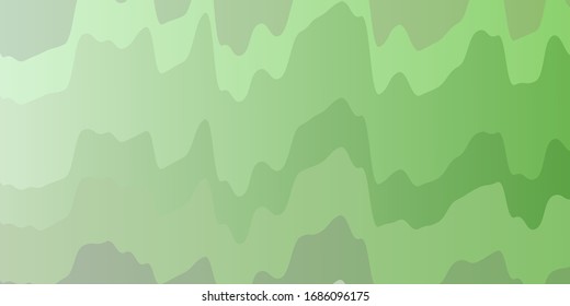 Plantilla vectorial verde claro con líneas. Ilustración colorida con líneas curvas. Diseño inteligente para sus promociones.
