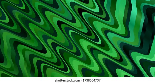 Light Green vector template with lines. Bright sample with colorful bent lines, shapes. Pattern for websites, landing pages.