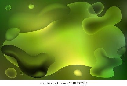 Light Green vector template with liquid shapes. A vague circumflex abstract illustration with gradient. Textured wave pattern for backgrounds.