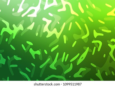 Light Green vector template with liquid shapes. A vague circumflex abstract illustration with gradient. Textured wave pattern for backgrounds.