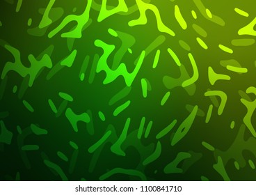 Light Green vector template with liquid shapes. An elegant bright illustration with gradient. The elegant pattern for brand book.