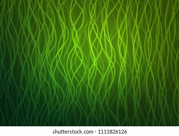 Light Green vector template with liquid shapes. Glitter abstract illustration with wry lines. A completely new template for your business design.