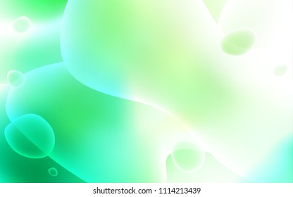 Light Green vector template with liquid shapes. Shining crooked illustration in memphis style. A new texture for your  ad, booklets, leaflets.