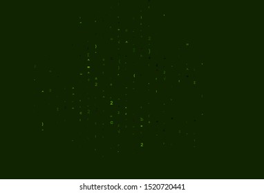 Light Green vector template with math simbols. Modern geometrical illustration with numerals. Smart design for your university promotion.