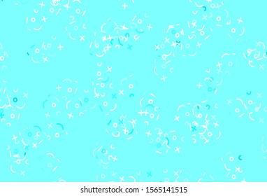 Light Green vector template with math simbols. Modern geometrical illustration with numerals. Template for landing page of typography.
