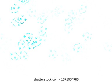 Light Green vector template with math simbols. Modern geometrical illustration with numerals. Template for landing page of typography.