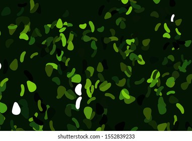 Light Green vector template with memphis shapes. Modern abstract illustration with colorful random forms. Simple design for your web site.